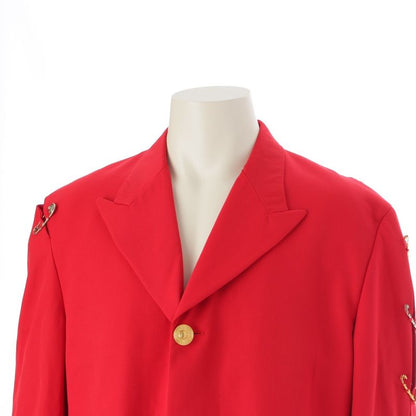 Versace Gianni Medusa Safety Pin Jacket Red