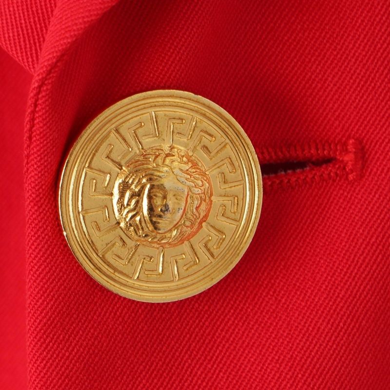Versace Gianni Medusa Safety Pin Jacket Red