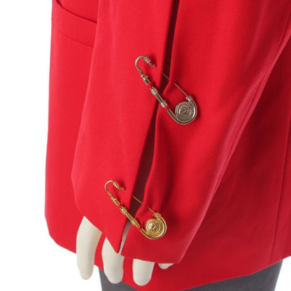 Versace Gianni Medusa Safety Pin Jacket Red