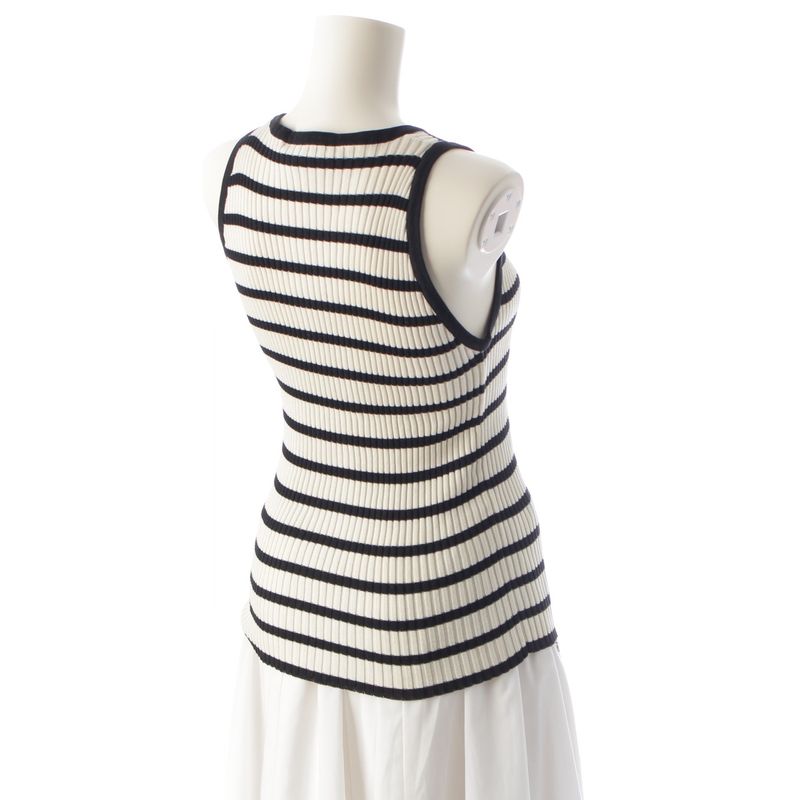 Chanel Cotton CC Logo Border Knit Ensemble Black White 40 Cardigan