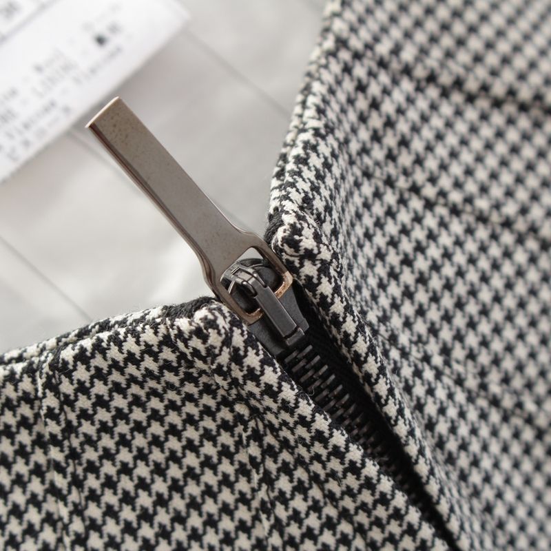 Dior Lamb Leather Wool Galiano Era Houndstooth Jacket Black