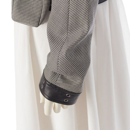Dior Lamb Leather Wool Galiano Era Houndstooth Jacket Black
