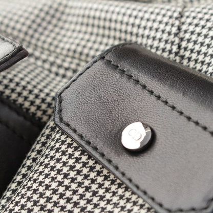 Dior Lamb Leather Wool Galiano Era Houndstooth Jacket Black