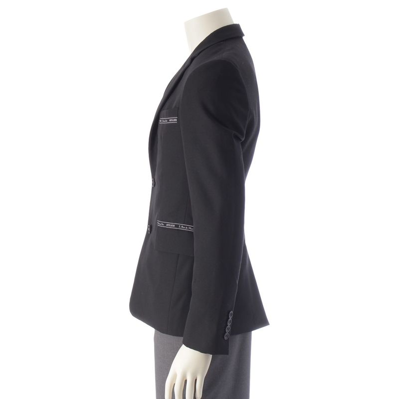 Dior Wool Mohair Atelier Tee Teil Jacket Black 42