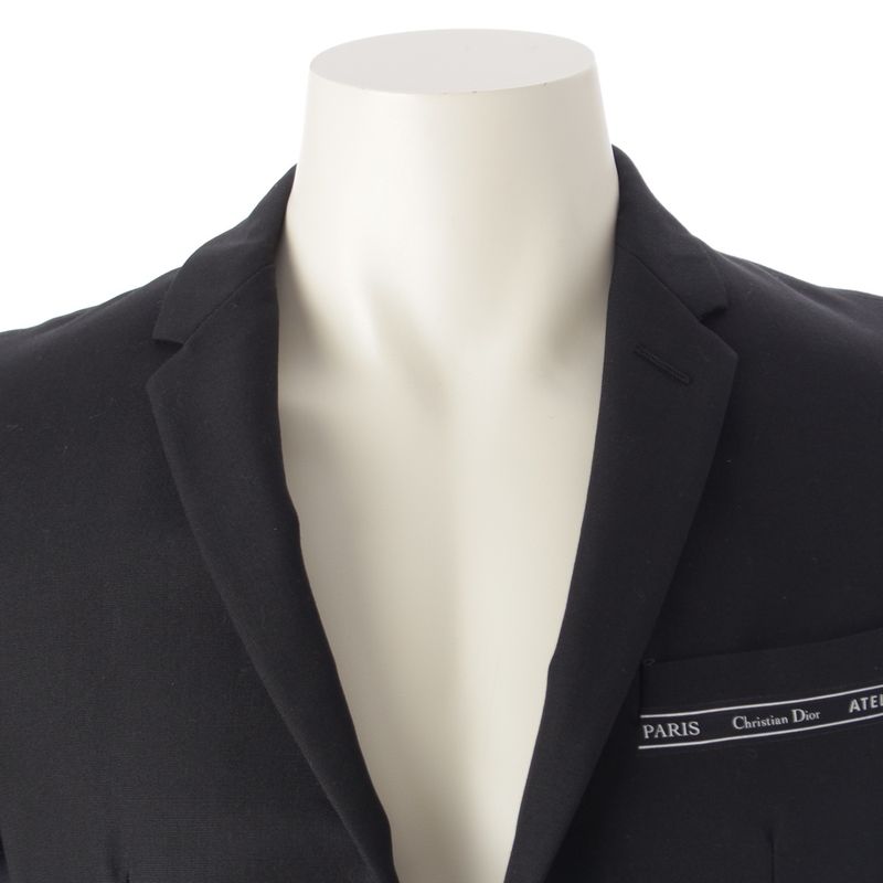Dior Wool Mohair Atelier Tee Teil Jacket Black 42