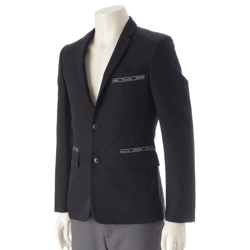 Dior Wool Mohair Atelier Tee Teil Jacket Black 42