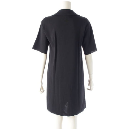 Gucci Ruffle Short Sleeve Dress Black XS