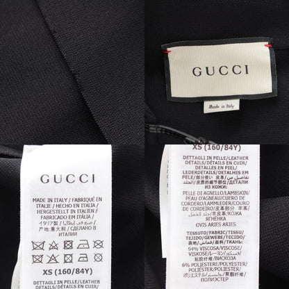 Gucci Ruffle Short Sleeve Dress Black XS