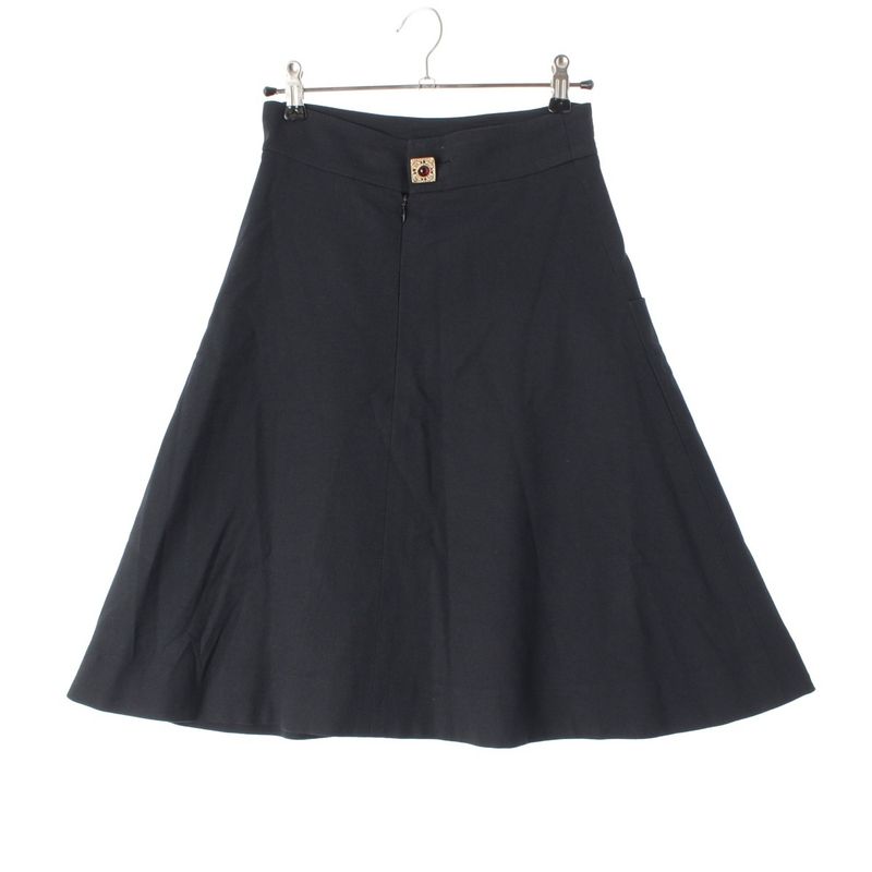 Chanel Wool Blend CC Logo Visual Skirt