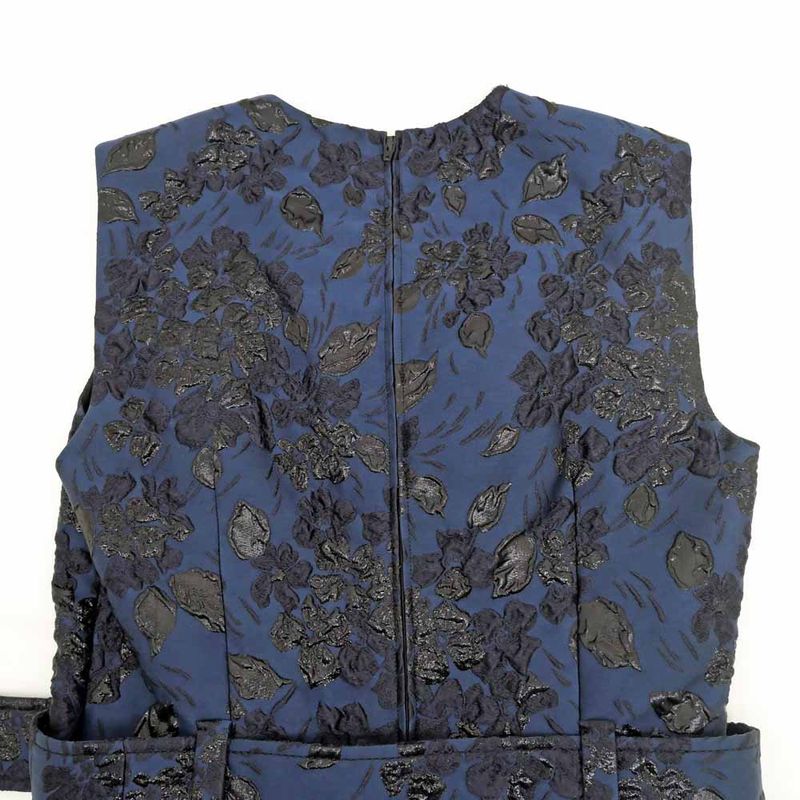 Prada Dress Embroidery Blue 40