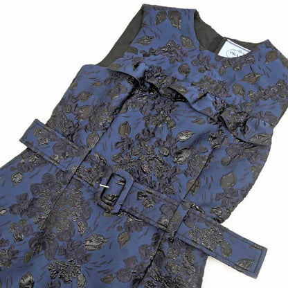Prada Dress Embroidery Blue 40