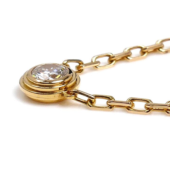 Cartier 18k Pink Gold Damier SM Necklace Diamond