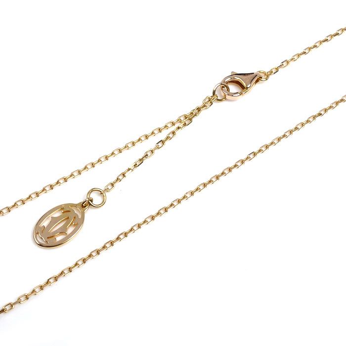 Cartier 18k Pink Gold Damier SM Necklace Diamond