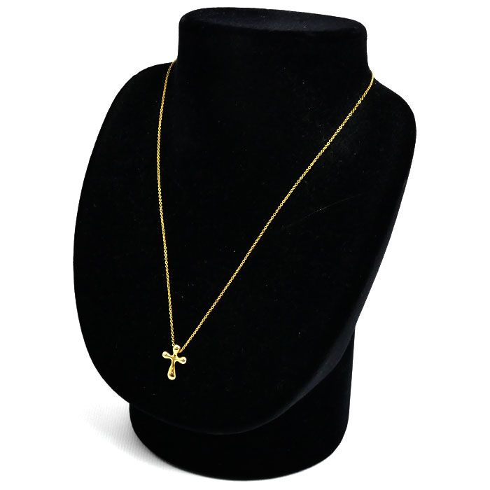 Tiffany & Co 18k Yellow Gold Small Cross Necklace