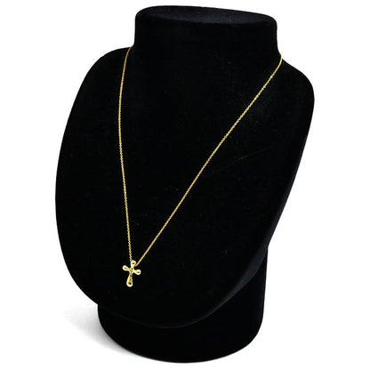 Tiffany & Co 18k Yellow Gold Small Cross Necklace