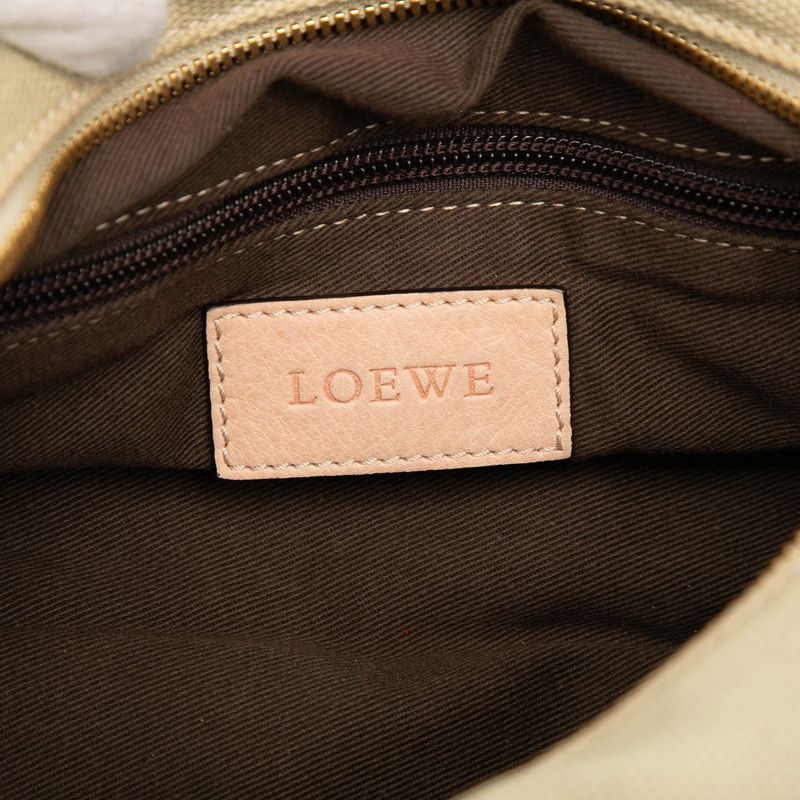 Loewe Anagram Beige Pink Canvas Leather