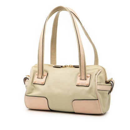 Loewe Anagram Beige Pink Canvas Leather