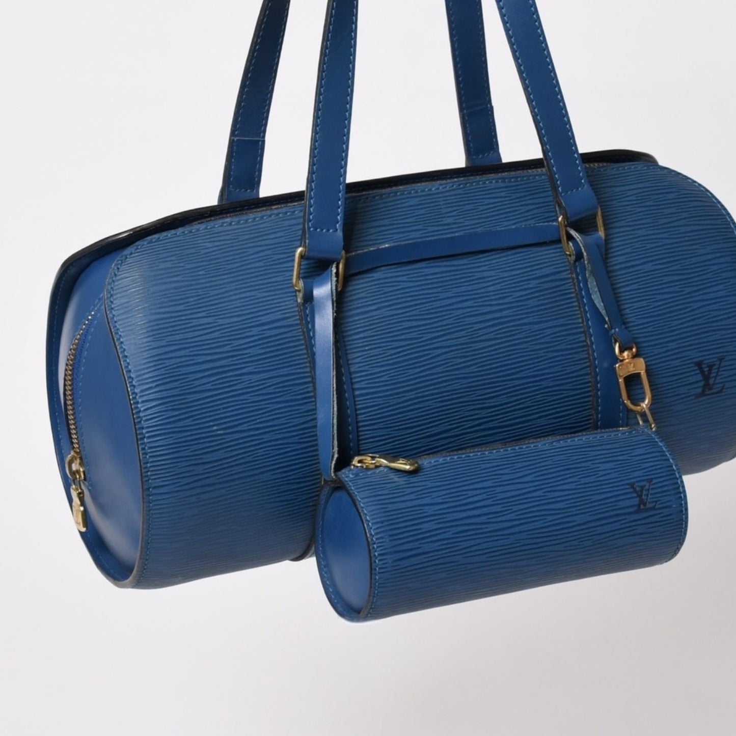 Louis Vuitton Handbag Papillon Soufflot Epi Blue — view 3