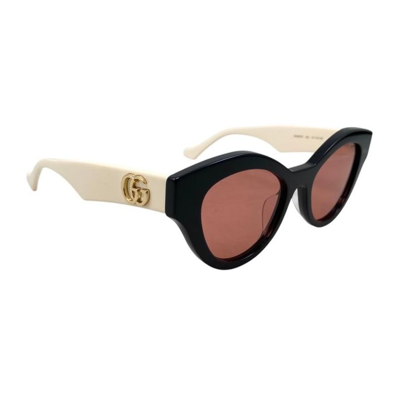 Gucci Sunglasses Double Black White Pink Eyewear