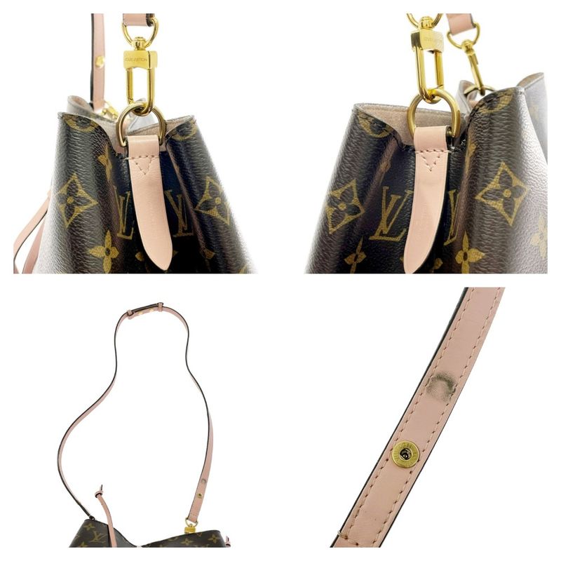 Louis Vuitton Monogram Neo Noe MM Shoulder Bag with Initials Brown