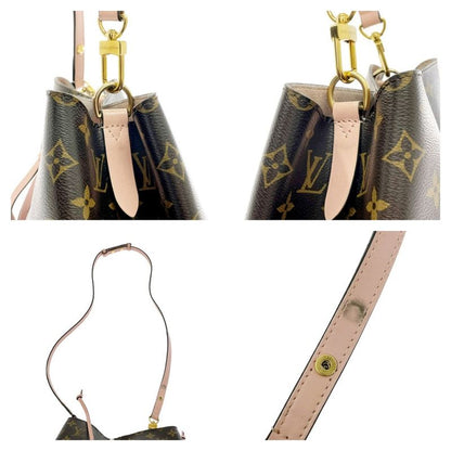 Louis Vuitton Monogram Neo Noe MM Shoulder Bag with Initials Brown
