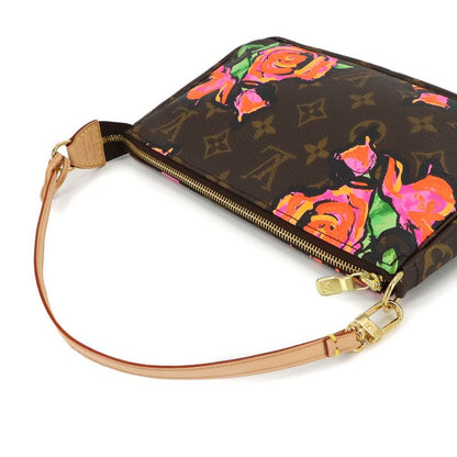 Louis Vuitton Monogram Rose Pochette Accessoire Hand Bag Brown