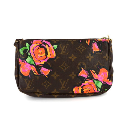 Louis Vuitton Monogram Rose Pochette Accessoire Hand Bag Brown