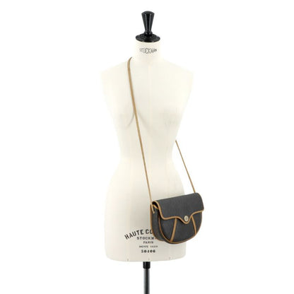 Dior Honeycomb Shoulder Bag Leather Black Brown Gold Vintage
