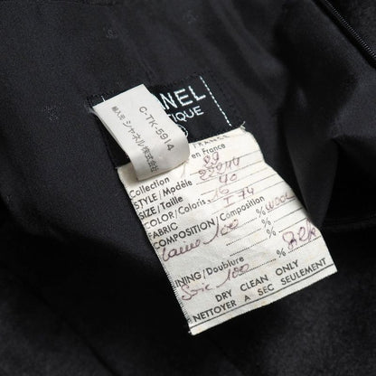 Chanel Vintage Skirt 40 CC Button CC Logo Tight