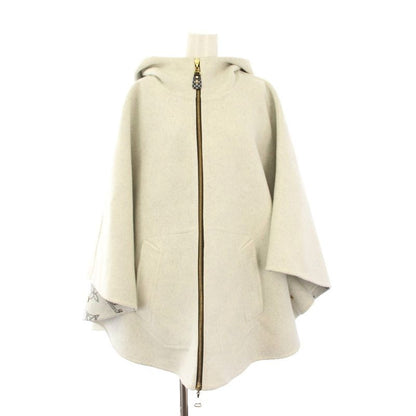 Louis Vuitton Reversible Monogram Mahina Cape Poncho Hoodie Mid Length TU White