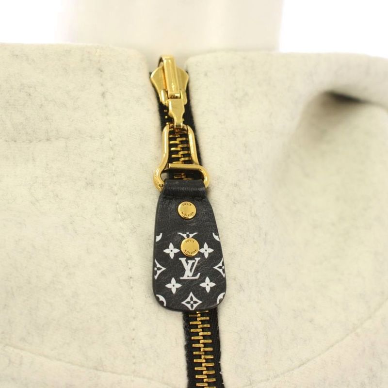 Louis Vuitton Reversible Monogram Mahina Cape Poncho Hoodie Mid Length TU White