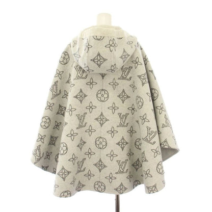 Louis Vuitton Reversible Monogram Mahina Cape Poncho Hoodie Mid Length TU White