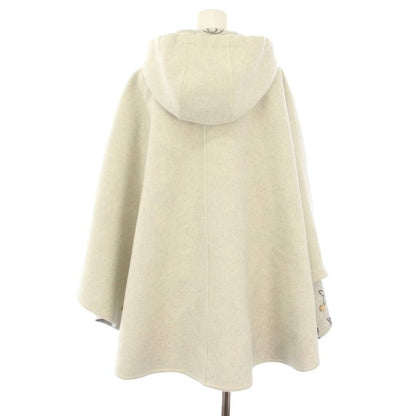 Louis Vuitton Reversible Monogram Mahina Cape Poncho Hoodie Mid Length TU White