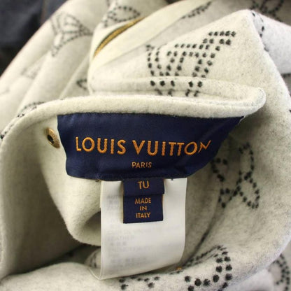 Louis Vuitton Reversible Monogram Mahina Cape Poncho Hoodie Mid Length TU White