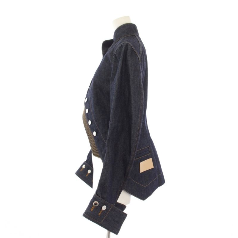 Louis Vuitton LV Asymmetric Denim Jacket 34 Indigo