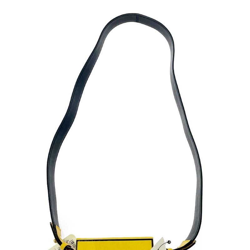 Fendi Leather Box Shoulder Bag Yellow
