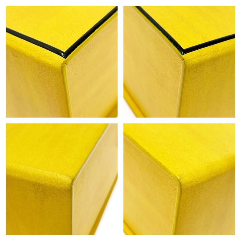 Fendi Leather Box Shoulder Bag Yellow