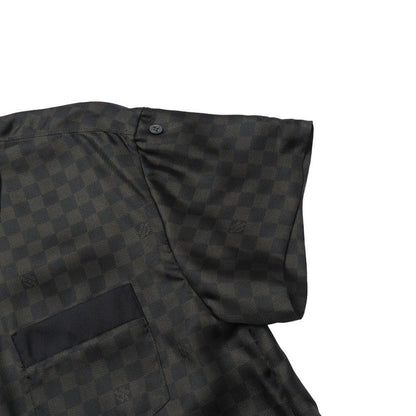 Louis Vuitton Short Sleeve Shirt 34 Damier All Silk