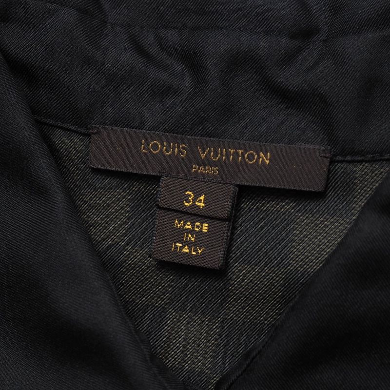 Louis Vuitton Short Sleeve Shirt 34 Damier All Silk
