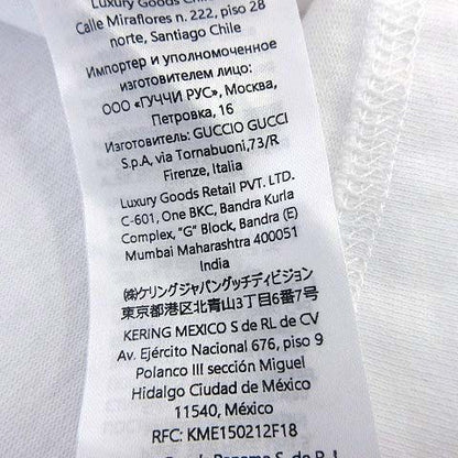 Gucci Print Cotton Jersey T-Shirt Short Sleeve Xxs White Logo