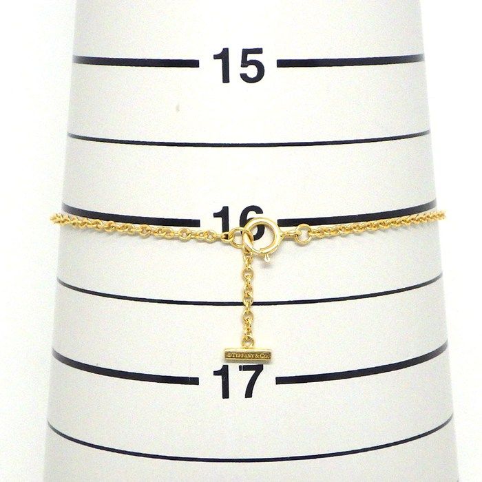 Tiffany & Co Bracelet T Smile Mini Diamond Total 18k Yellow Gold