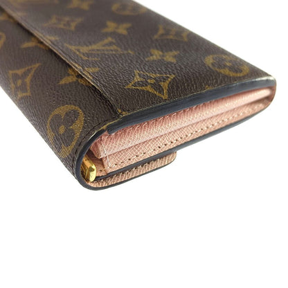 Louis Vuitton Monogram Portefeuille Sarah Wallet Rose Ballerine
