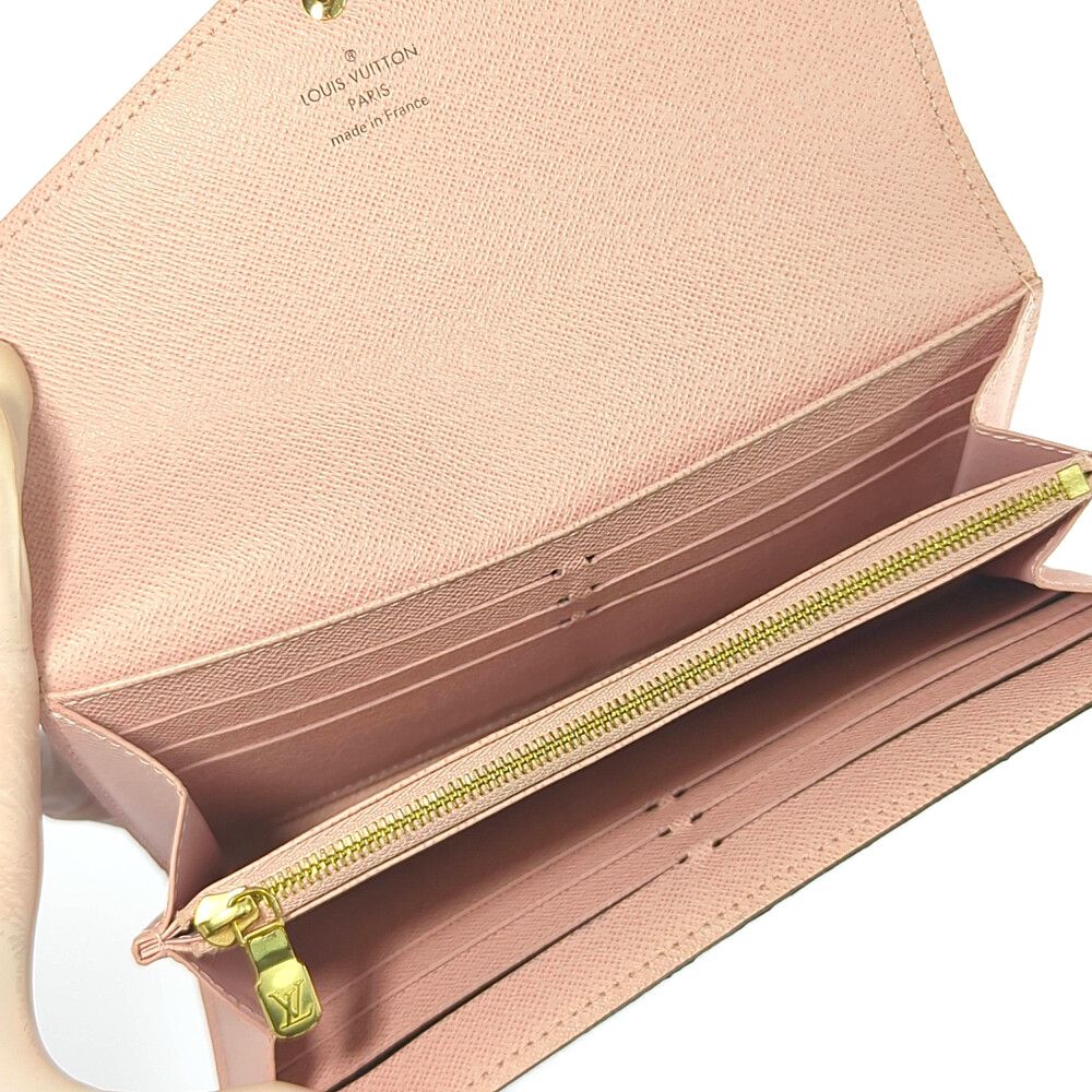 Louis Vuitton Monogram Portefeuille Sarah Wallet Rose Ballerine