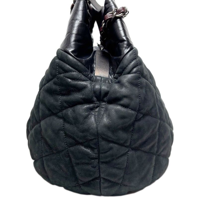 Chanel Bag Quilted Chain Shoulder in the Mix CC Logo Black Silver Sparkle