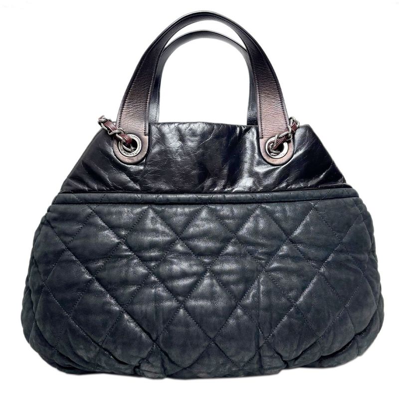 Chanel Bag Quilted Chain Shoulder in the Mix CC Logo Black Silver Sparkle