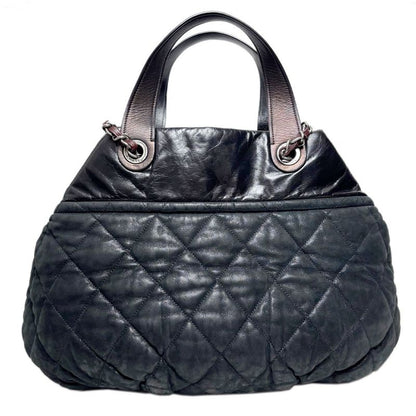 Chanel Bag Quilted Chain Shoulder in the Mix CC Logo Black Silver Sparkle