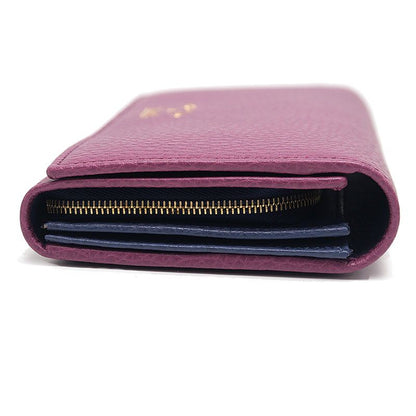 Gucci Wallet With Zipper Swing Leather Purple