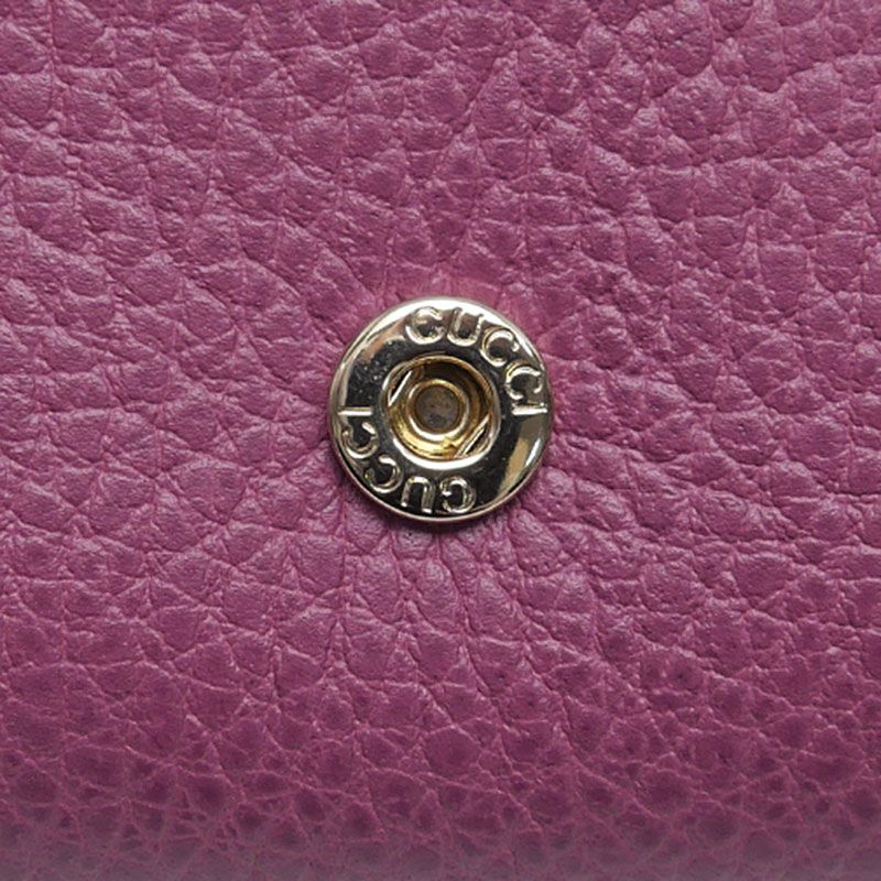 Gucci Wallet With Zipper Swing Leather Purple