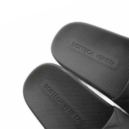 Bottega Veneta Sandals Flat Intrecciato Platform Logo Slide 37 Black