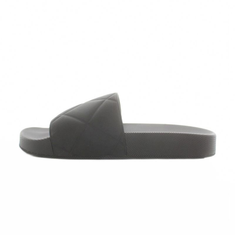 Bottega Veneta Sandals Flat Intrecciato Platform Logo Slide 37 Black